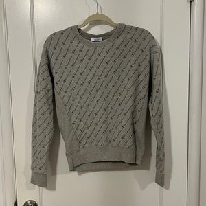 Champion Gray Logo Print Sweatshirt Size Small